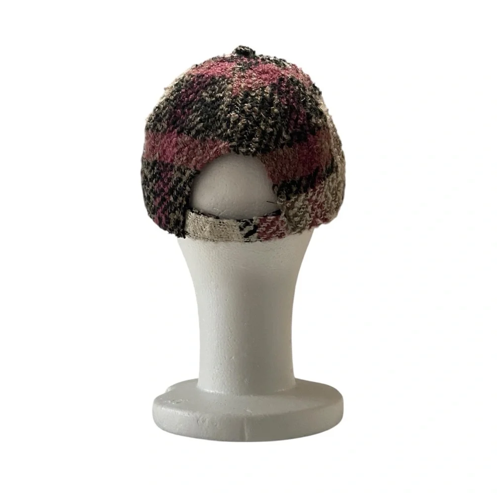 David and Young Tweed Cap - Black, Pink, Cream